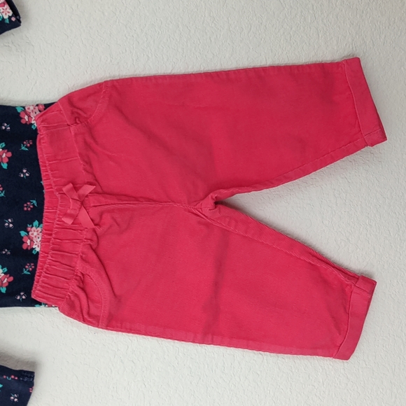 Floral Long Sleeve Top and Pink Pants Set - Picture 3 of 7